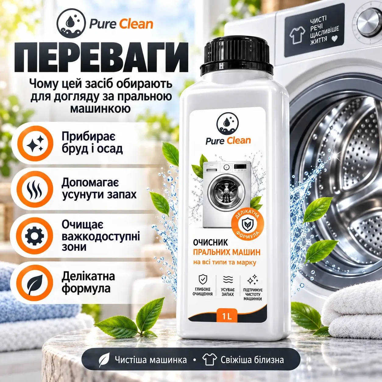 Переваги очищувача Pure Clean