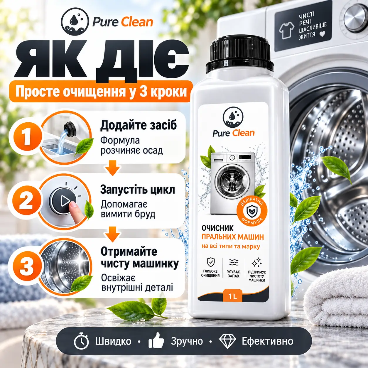 Як використовувати очищувач Pure Clean