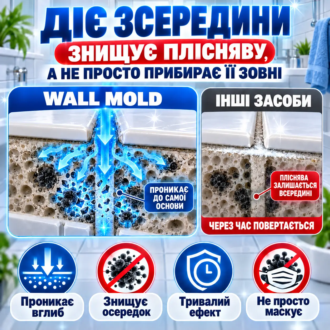 Wall Mold проникає в осередок плісняви